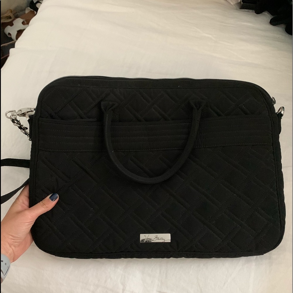 Black Vera Bradley laptop organizer bag
